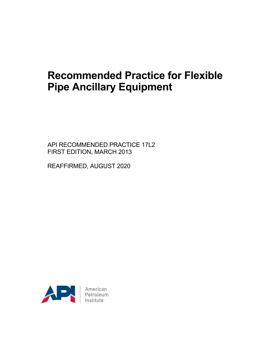 API RP 17L2 (R2020) API RP 17L2 (R2020) pdf