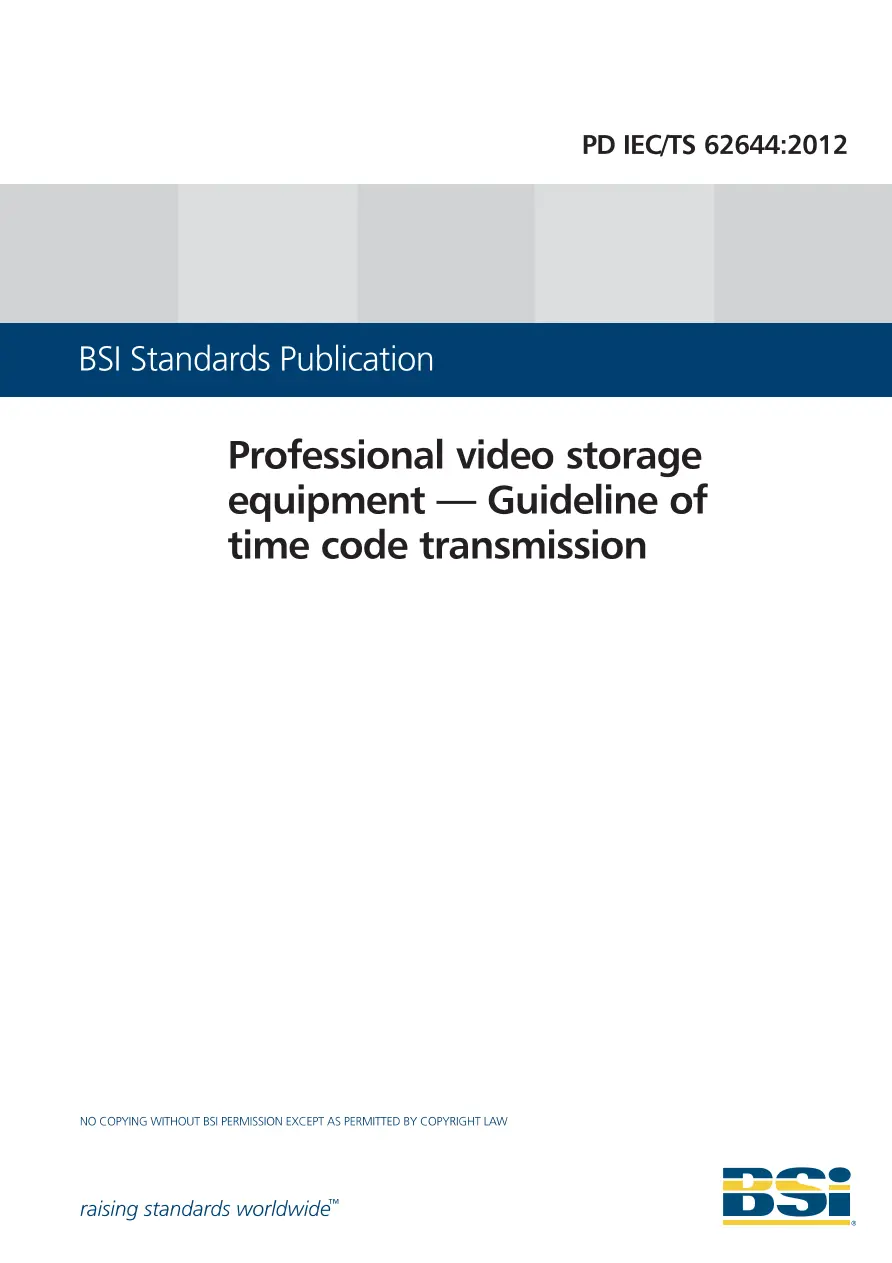 BS PD IEC/TS 62644:2012 BS PD IEC/TS 62644:2012 pdf