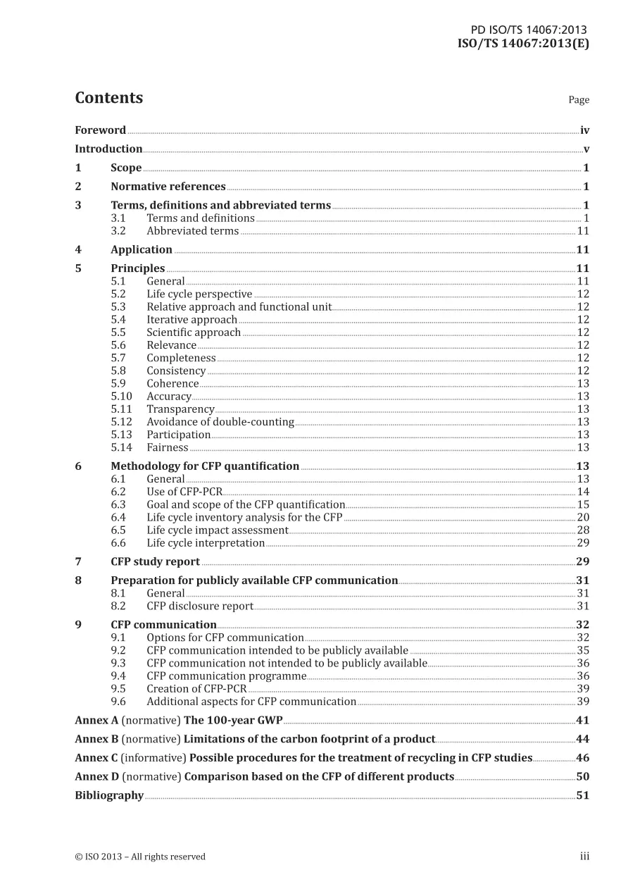 BS PD ISO/TS 14067:2013 BS PD ISO/TS 14067:2013 pdf