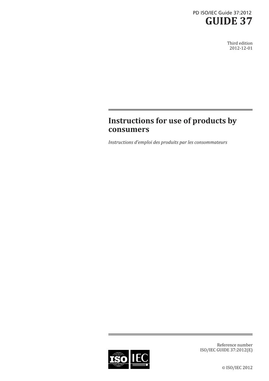 BS PD ISO/IEC GUIDE 37:2012 BS PD ISO/IEC GUIDE 37:2012 pdf