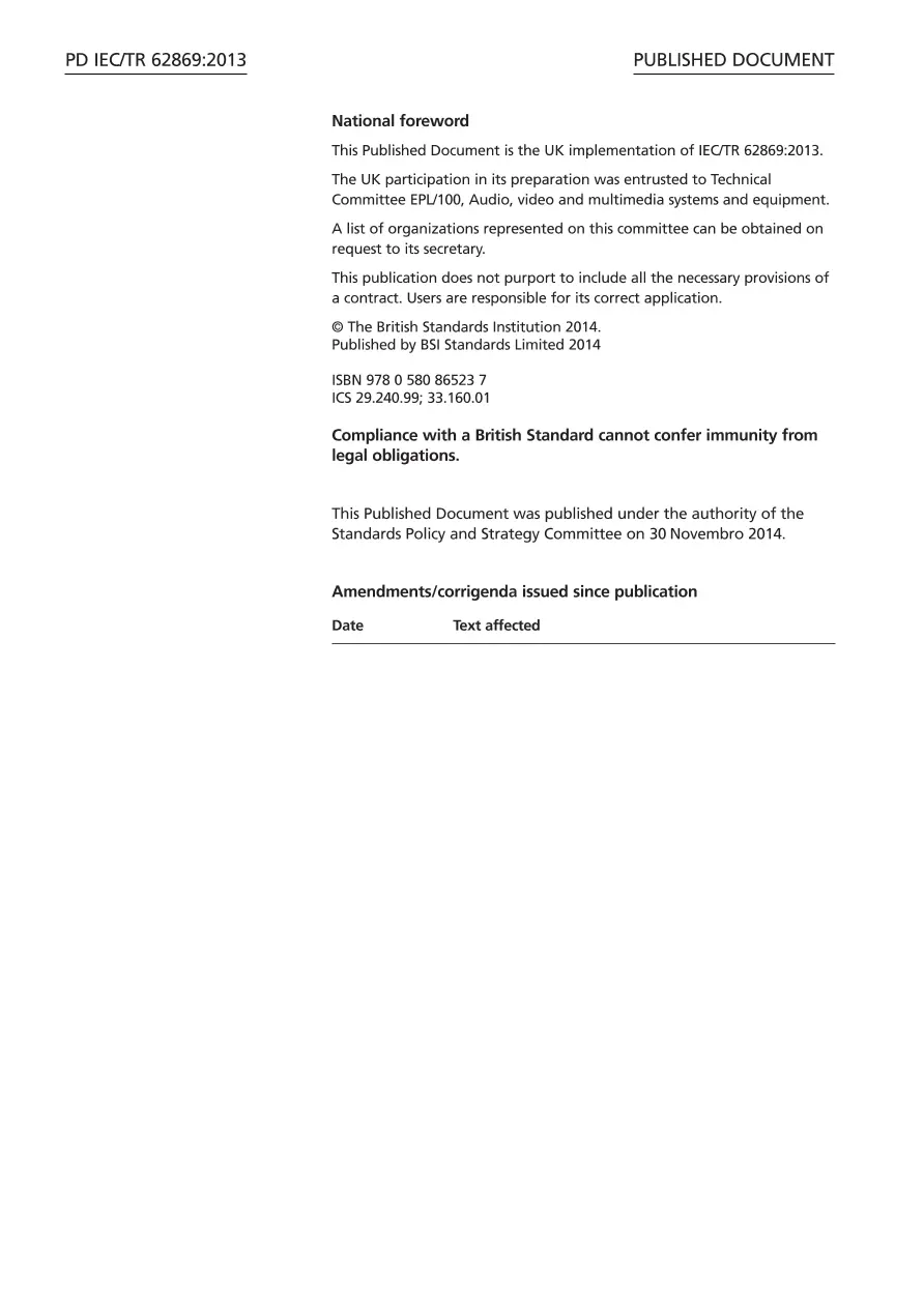 BS PD IEC/TR 62869:2013 BS PD IEC/TR 62869:2013 pdf