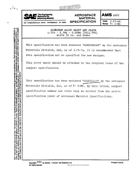 SAE AMS4103 pdf