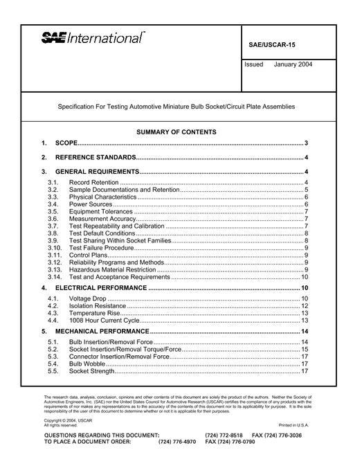 SAE USCAR15 SAE USCAR15 pdf