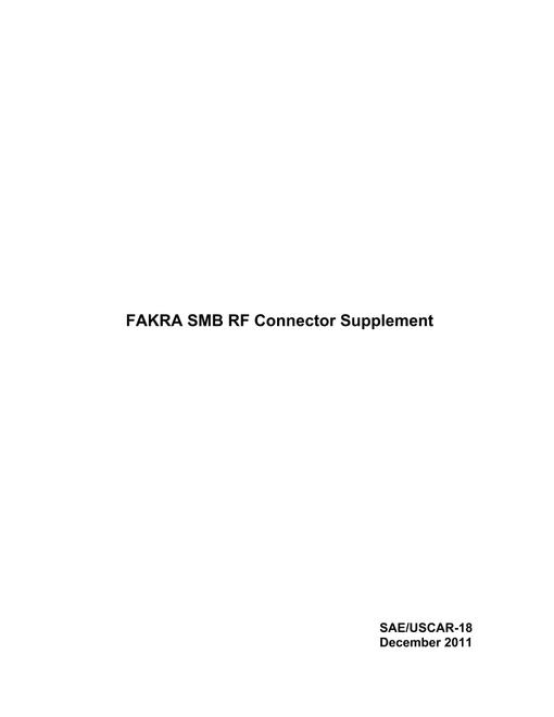 SAE USCAR18-3 SAE USCAR18-3 pdf