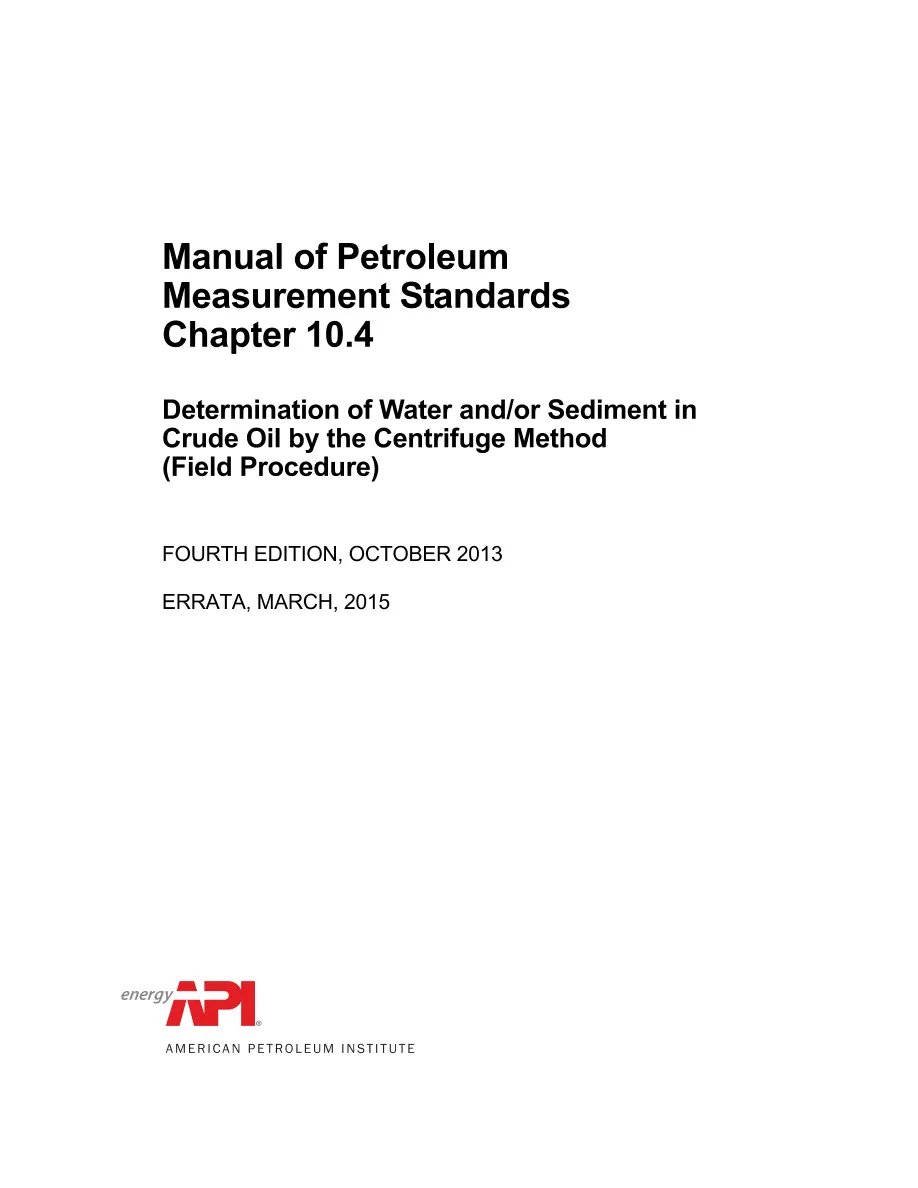 API MPMS Chapter 10.4 API MPMS Chapter 10.4 pdf