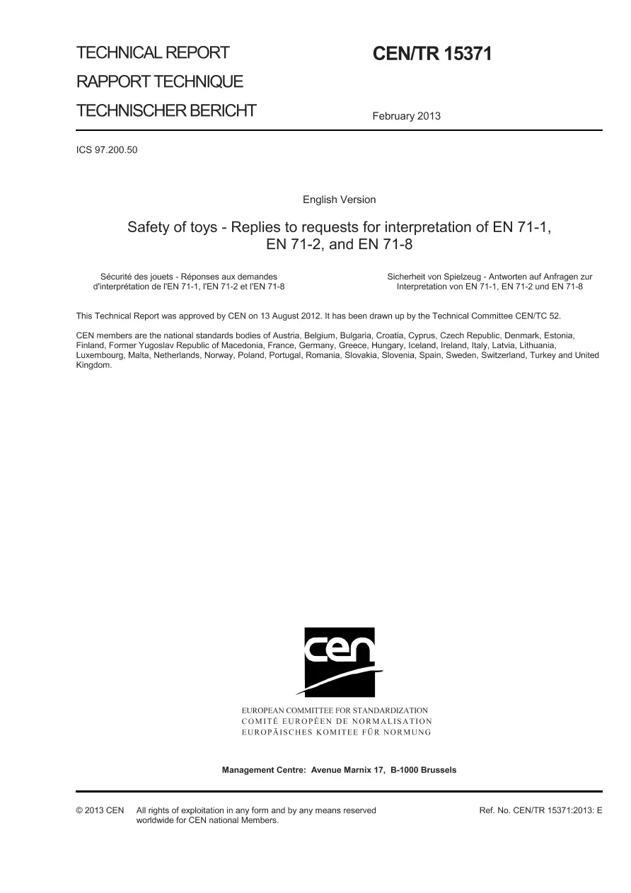 BS PD CEN/TR 15371:2013 pdf