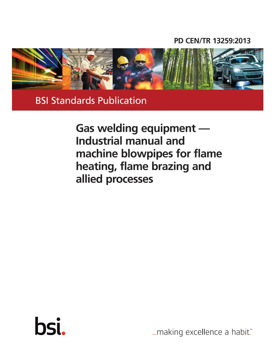 BS PD CEN/TR 13259:2013 BS PD CEN/TR 13259:2013 pdf