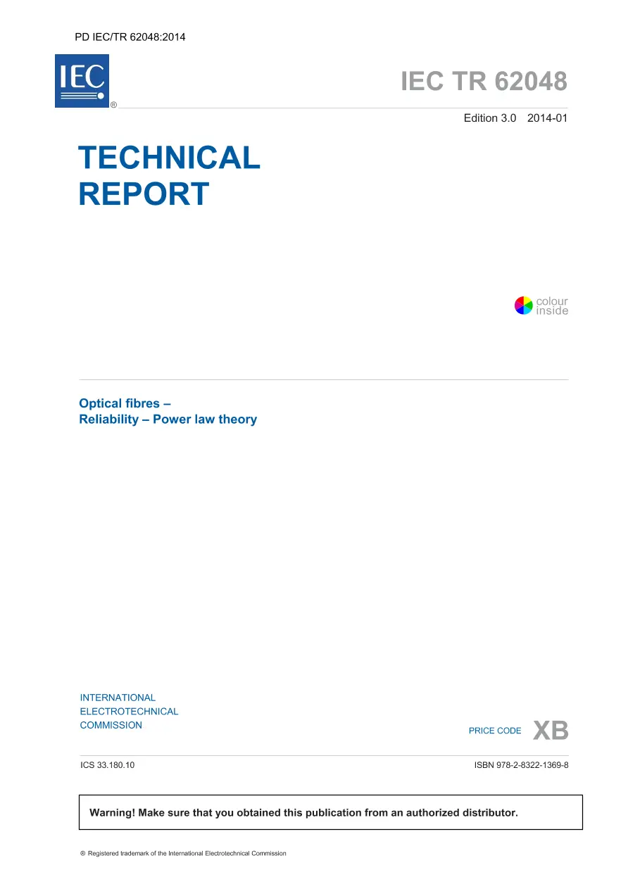 BS PD IEC/TR 62048:2014 pdf