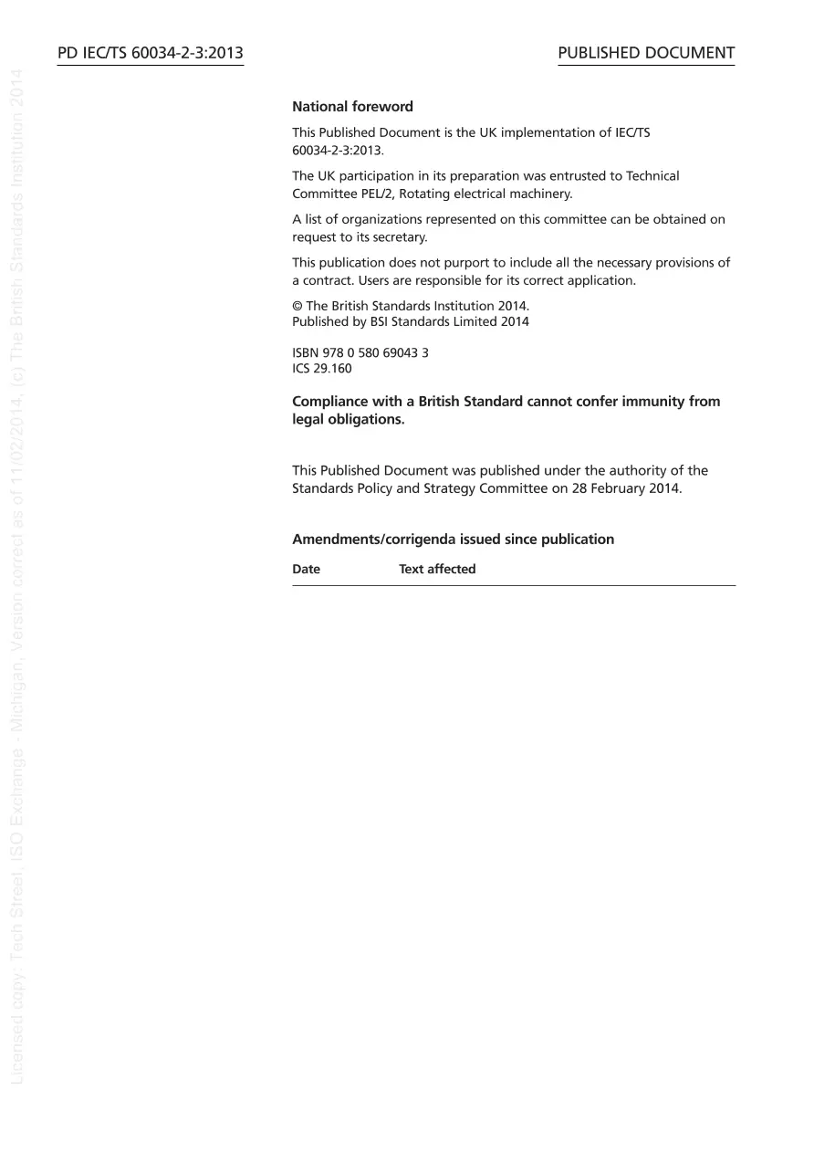 BS PD IEC/TS 60034-2-3:2013 pdf