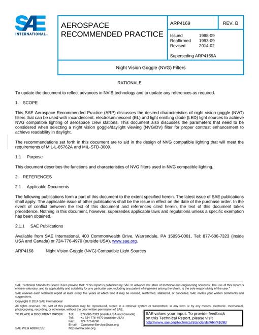 SAE ARP4169B SAE ARP4169B pdf