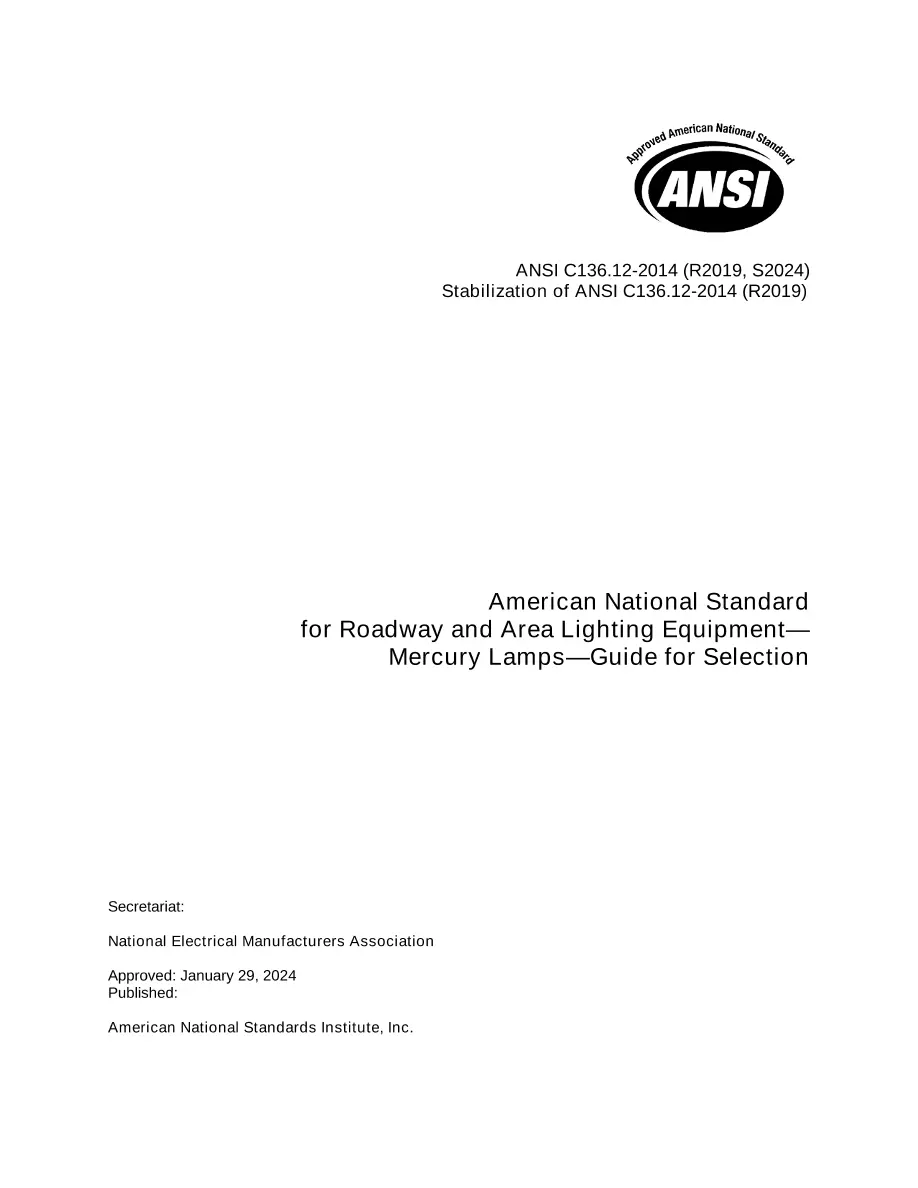 ANSI C136.12-2014 (R2019, S2024) ANSI C136.12-2014 (R2019, S2024) pdf