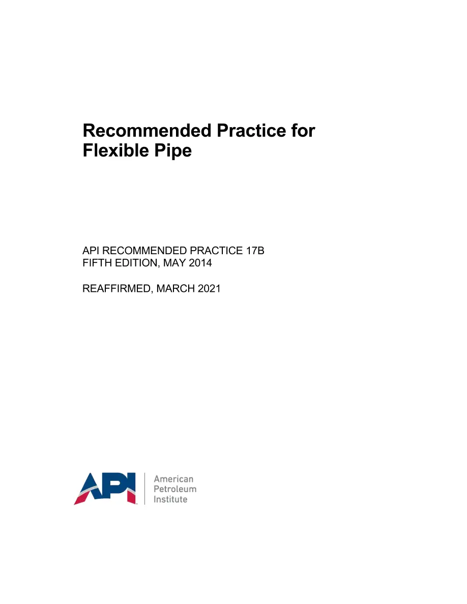 API RP 17B (R2021) API RP 17B (R2021) pdf