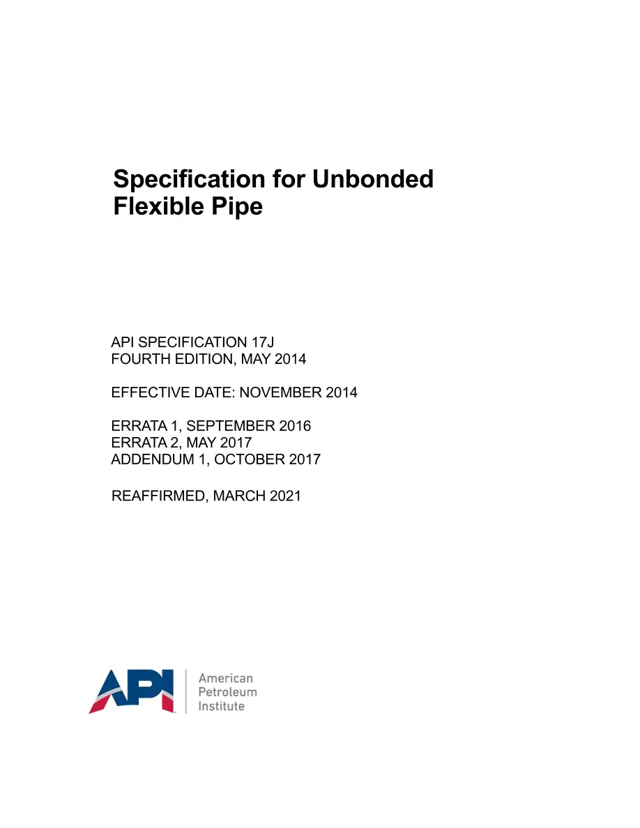 API Spec 17J (R2021) API Spec 17J (R2021) pdf
