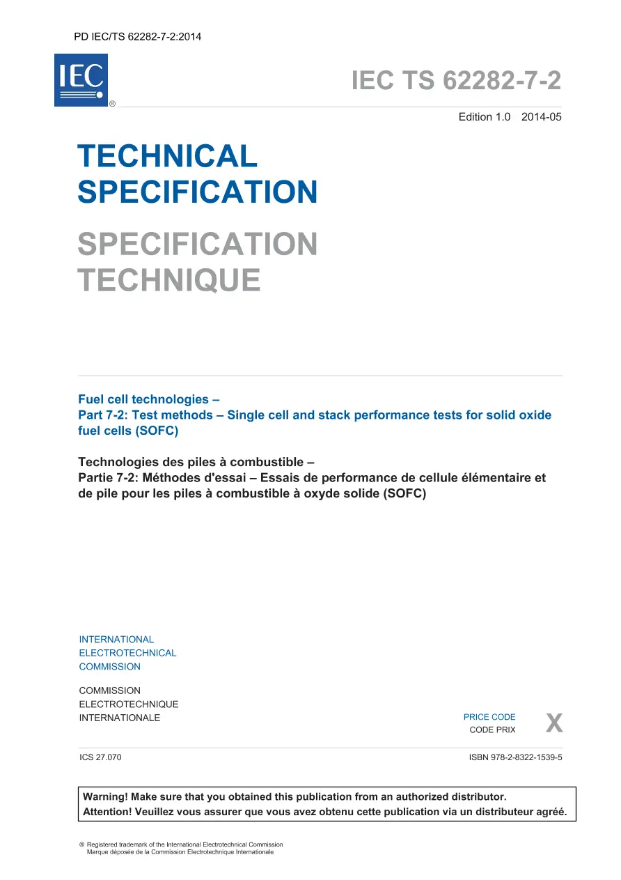 BS PD IEC/TS 62282-7-2:2014 pdf