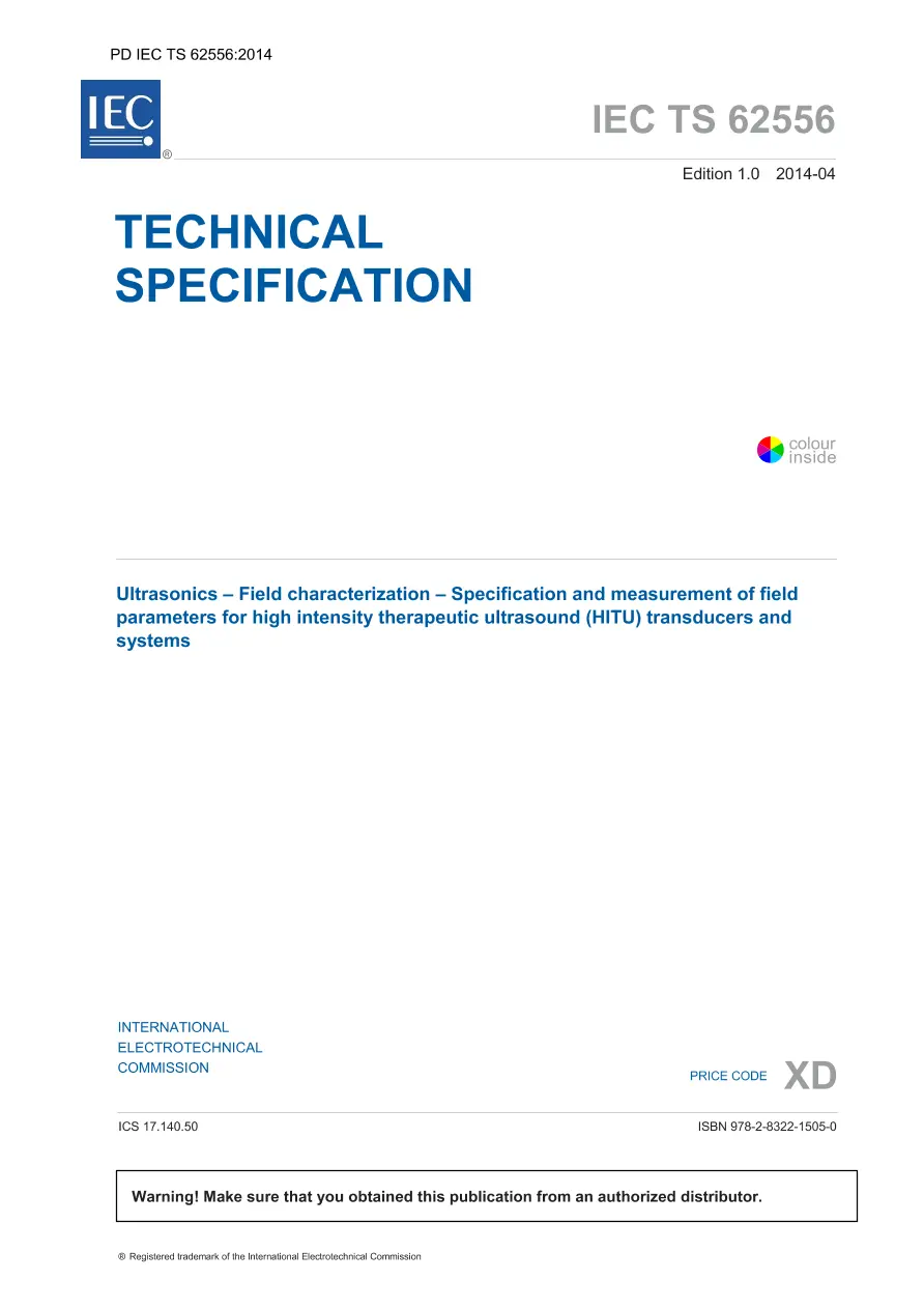 BS PD IEC/TS 62556:2014 BS PD IEC/TS 62556:2014 pdf