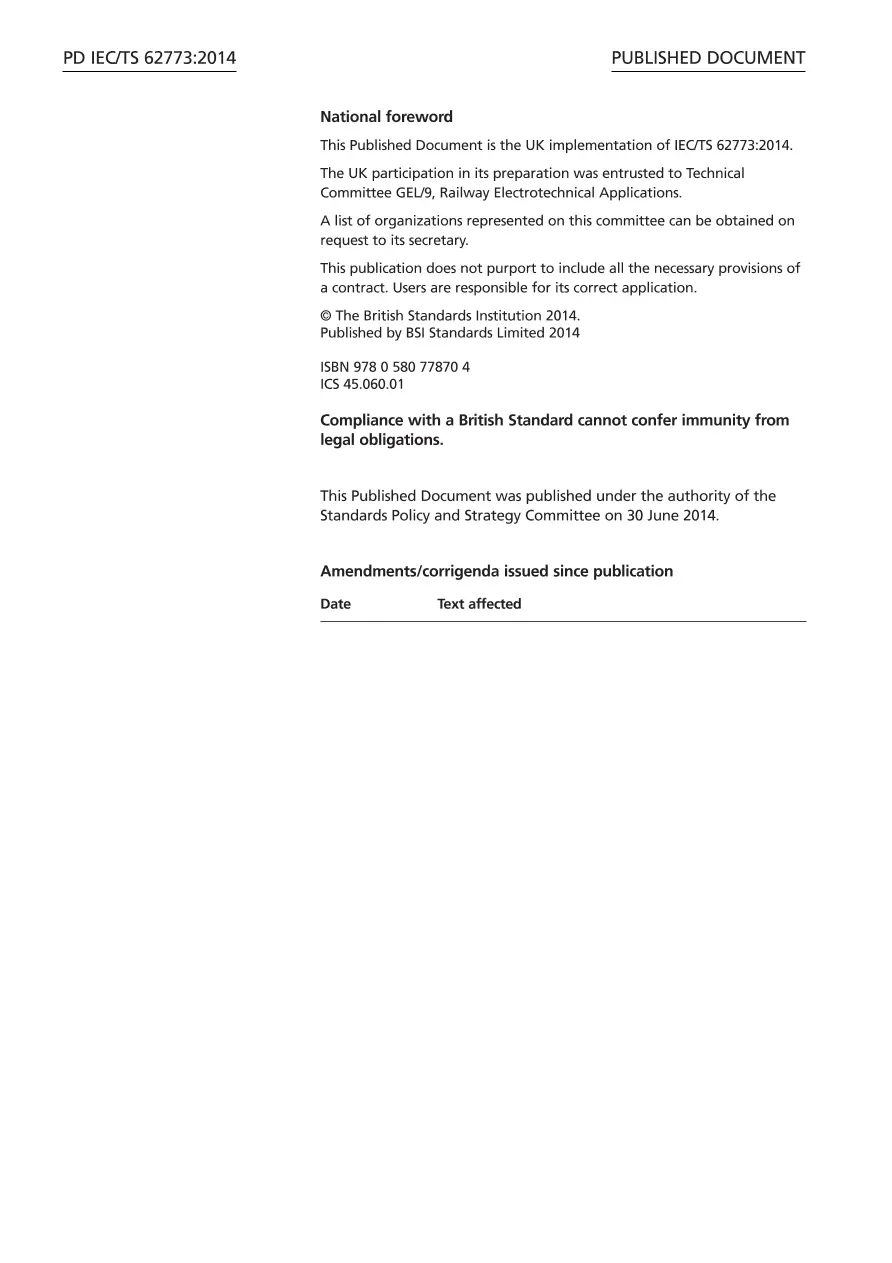 BS PD IEC/TS 62773:2014 BS PD IEC/TS 62773:2014 pdf