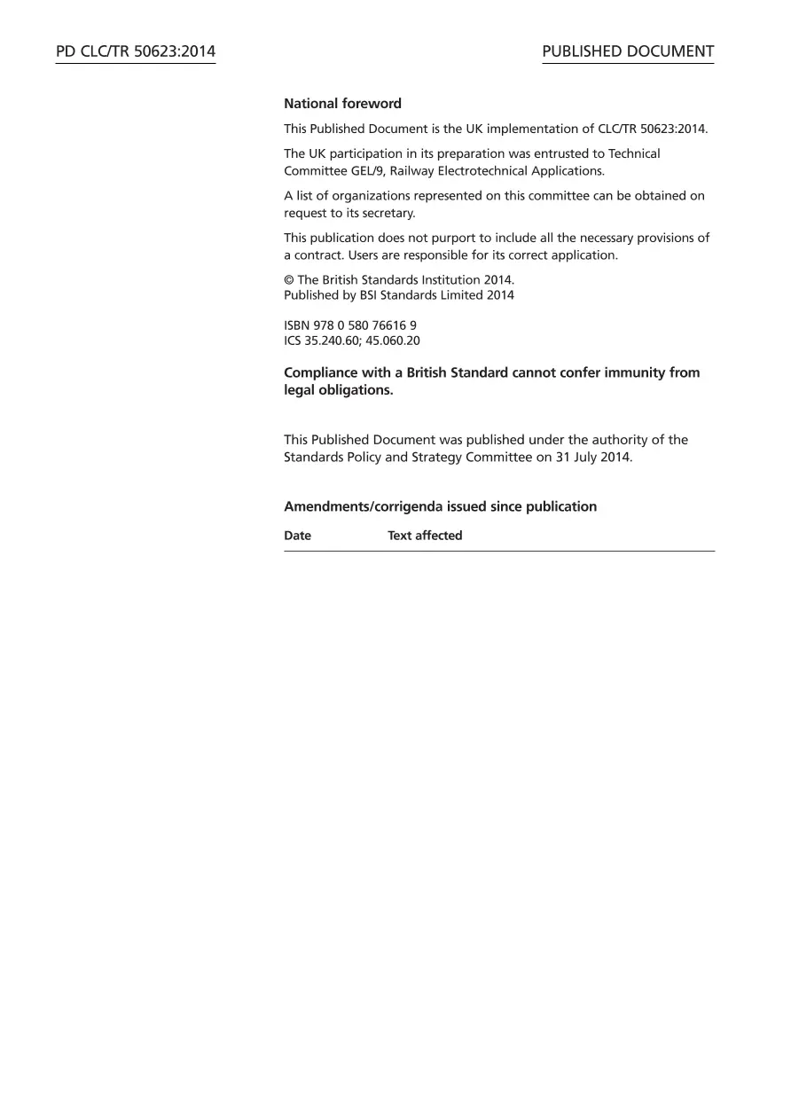 BS PD CLC/TR 50623:2014 pdf