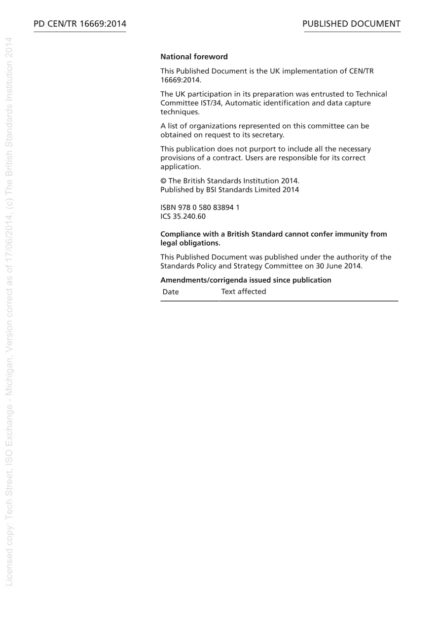 BS PD CEN/TR 16669:2014 BS PD CEN/TR 16669:2014 pdf