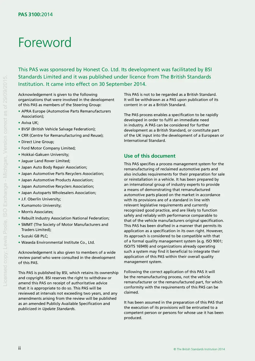 BS PAS 3100:2014 pdf