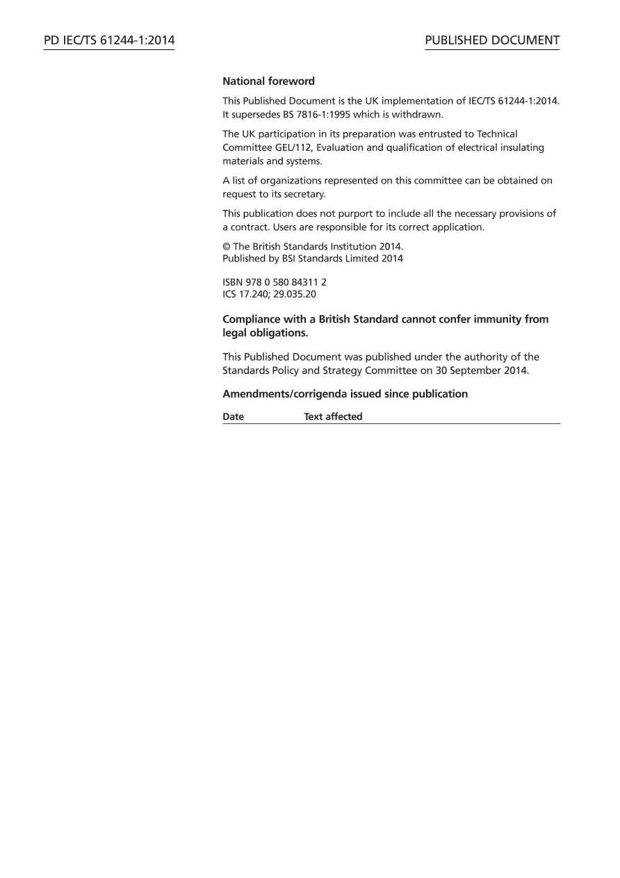 BS PD IEC/TS 61244-1:2014 pdf