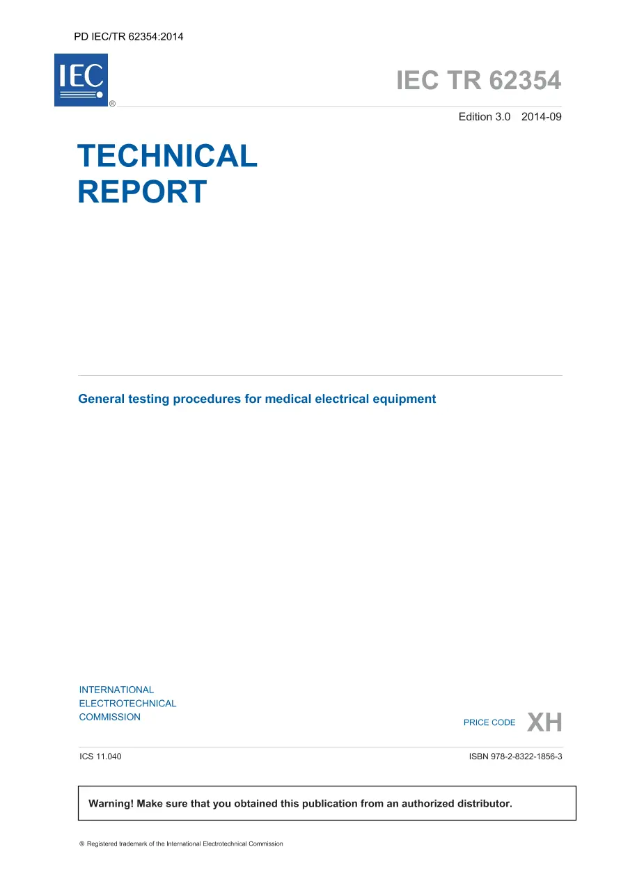 BS PD IEC/TR 62354:2014 pdf