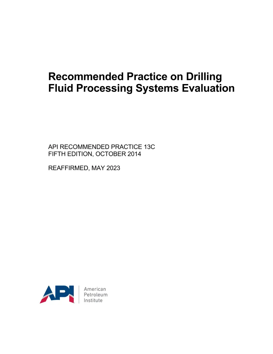 API RP 13C (R2023) API RP 13C (R2023) pdf
