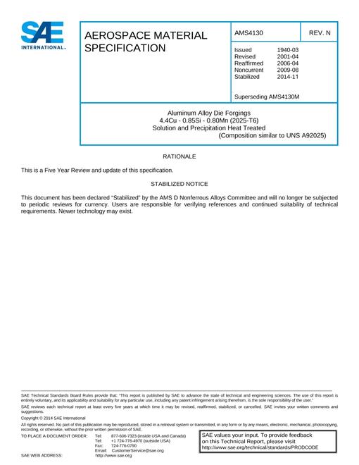 SAE AMS4130N SAE AMS4130N pdf