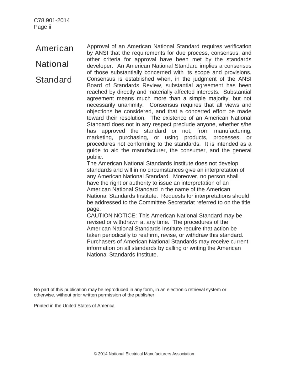 ANSI C78.901-2014 ANSI C78.901-2014 pdf
