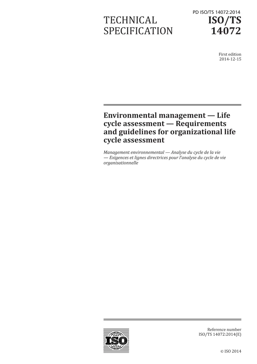 BS PD ISO/TS 14072:2014 BS PD ISO/TS 14072:2014 pdf