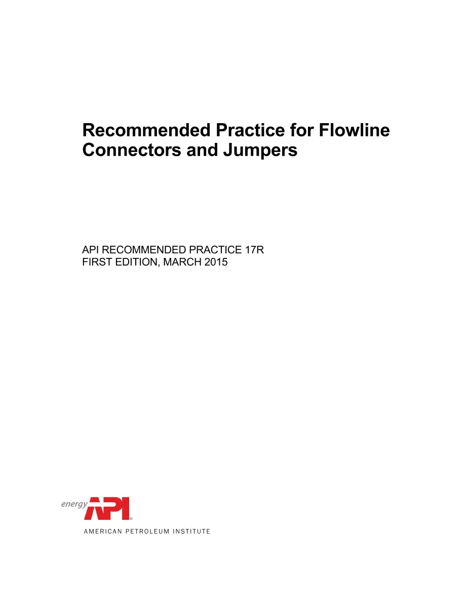 API RP 17R API RP 17R pdf