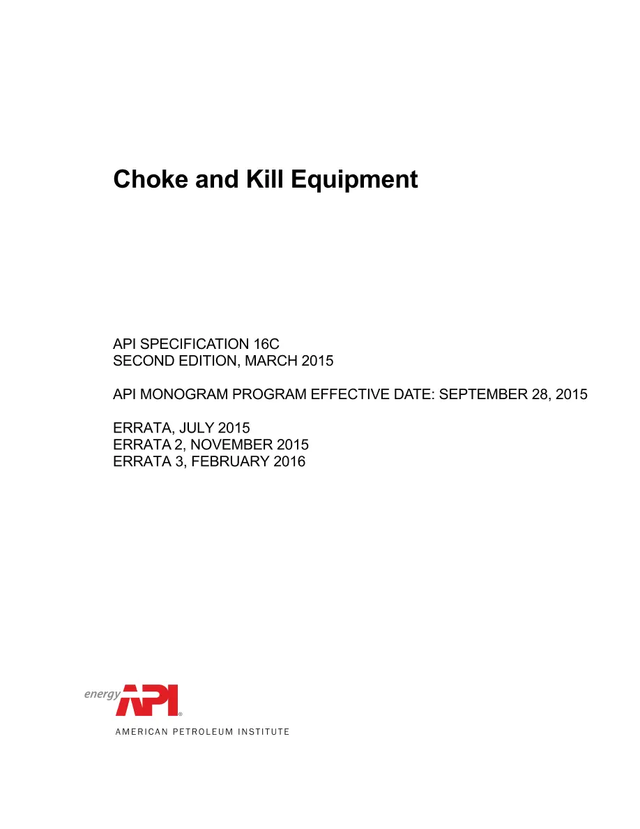 API Spec 16C API Spec 16C pdf