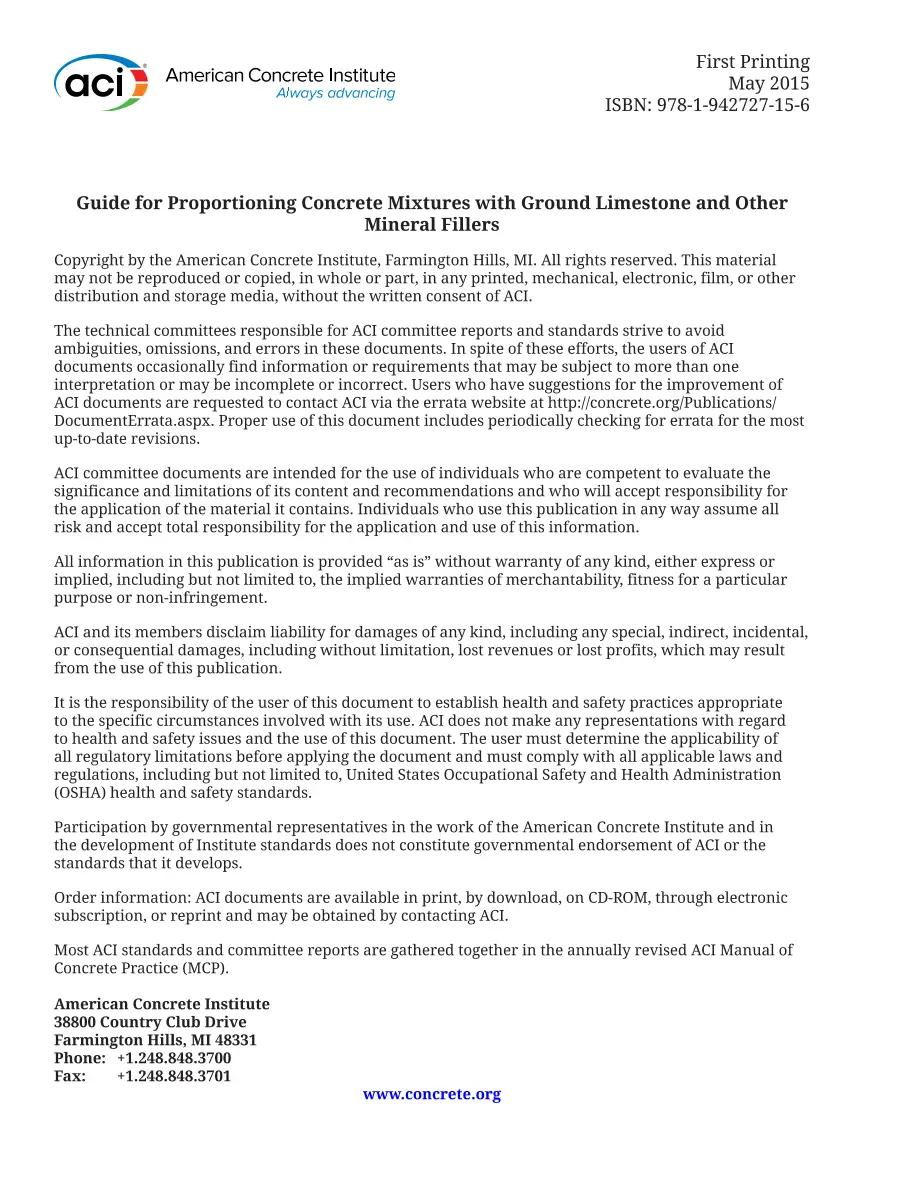 ACI 211.7R-15 ACI 211.7R-15 pdf