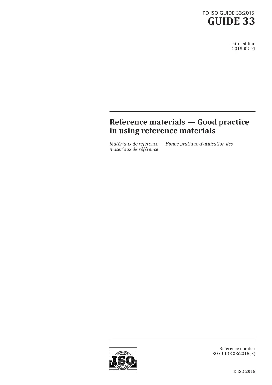 BS PD ISO GUIDE 33:2015 BS PD ISO GUIDE 33:2015 pdf