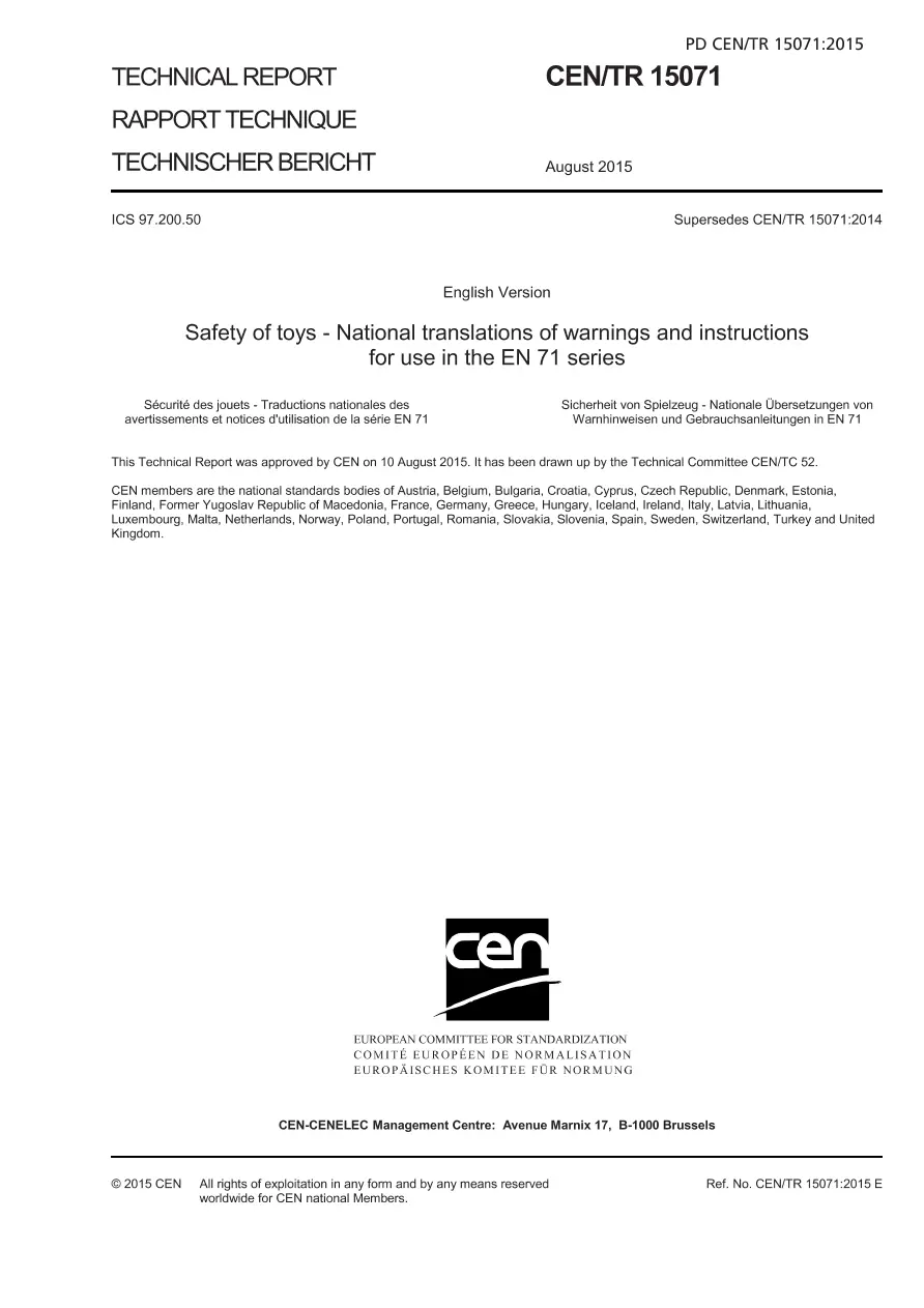 BS PD CEN/TR 15071:2015 BS PD CEN/TR 15071:2015 pdf