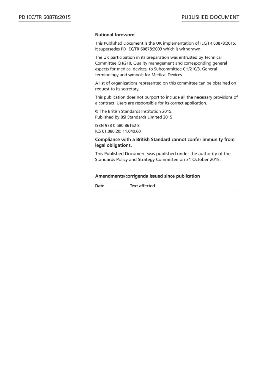BS PD IEC/TR 60878:2015 BS PD IEC/TR 60878:2015 pdf