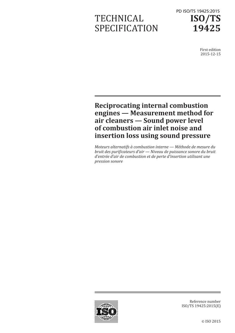 BS PD ISO/TS 19425:2015 pdf