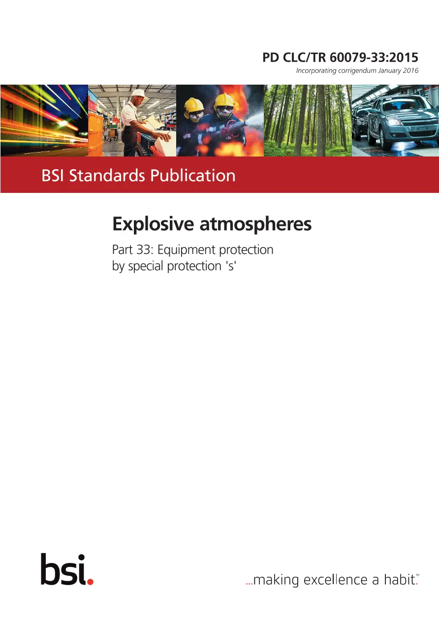 BS PD CLC/TR 60079-33:2015 BS PD CLC/TR 60079-33:2015 pdf