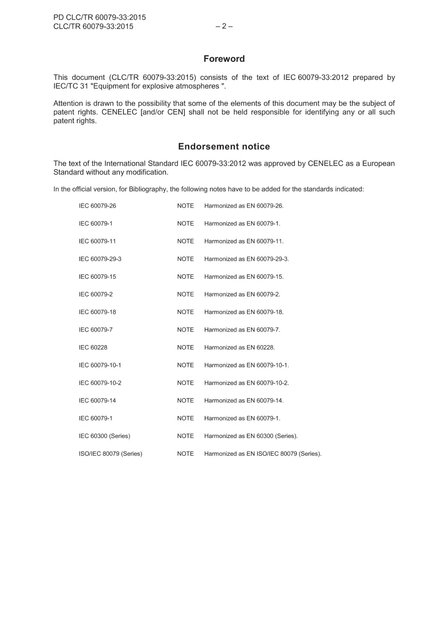 BS PD CLC/TR 60079-33:2015 BS PD CLC/TR 60079-33:2015 pdf