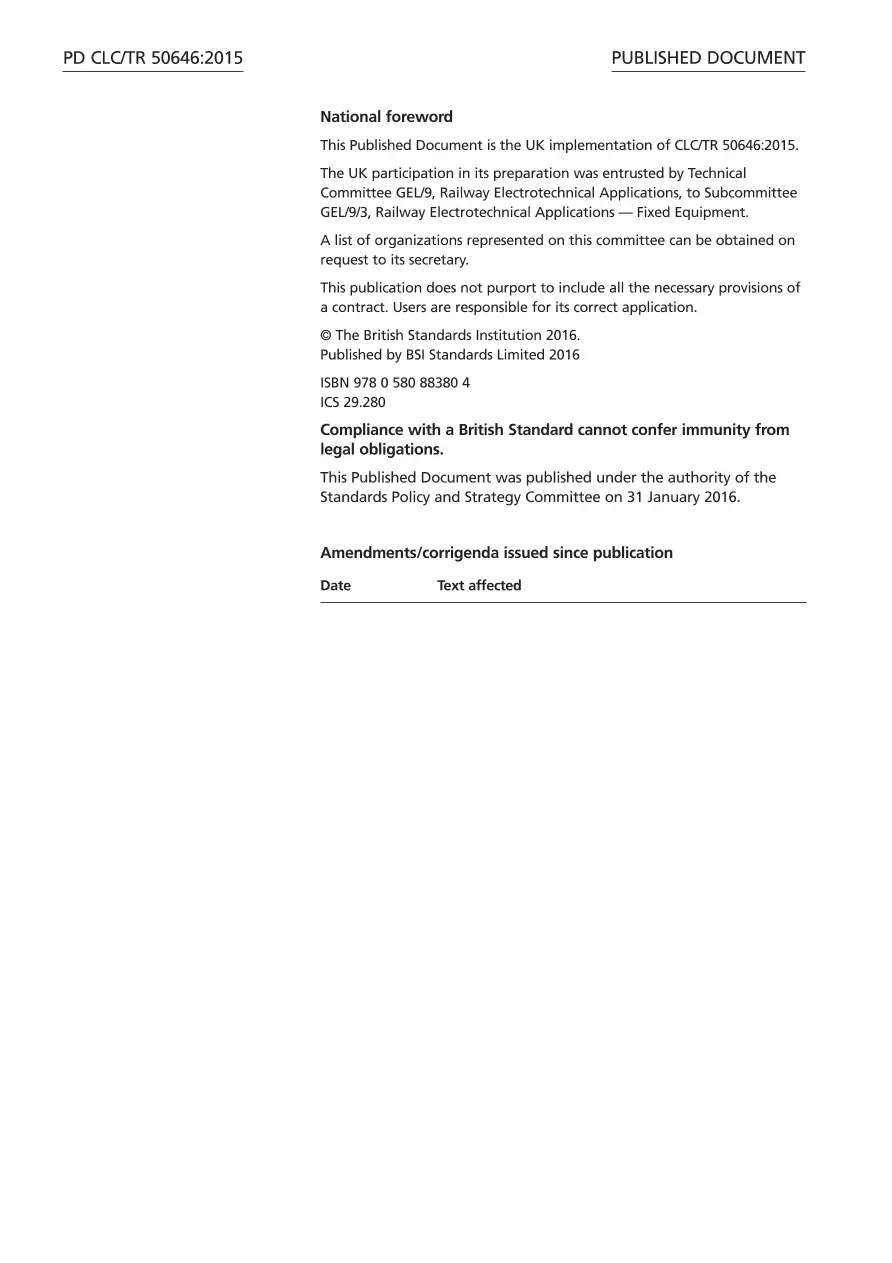 BS PD CLC/TR 50646:2015 BS PD CLC/TR 50646:2015 pdf