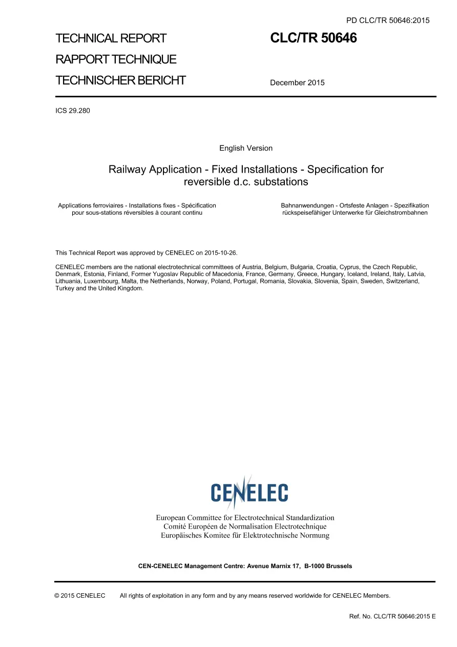 BS PD CLC/TR 50646:2015 BS PD CLC/TR 50646:2015 pdf
