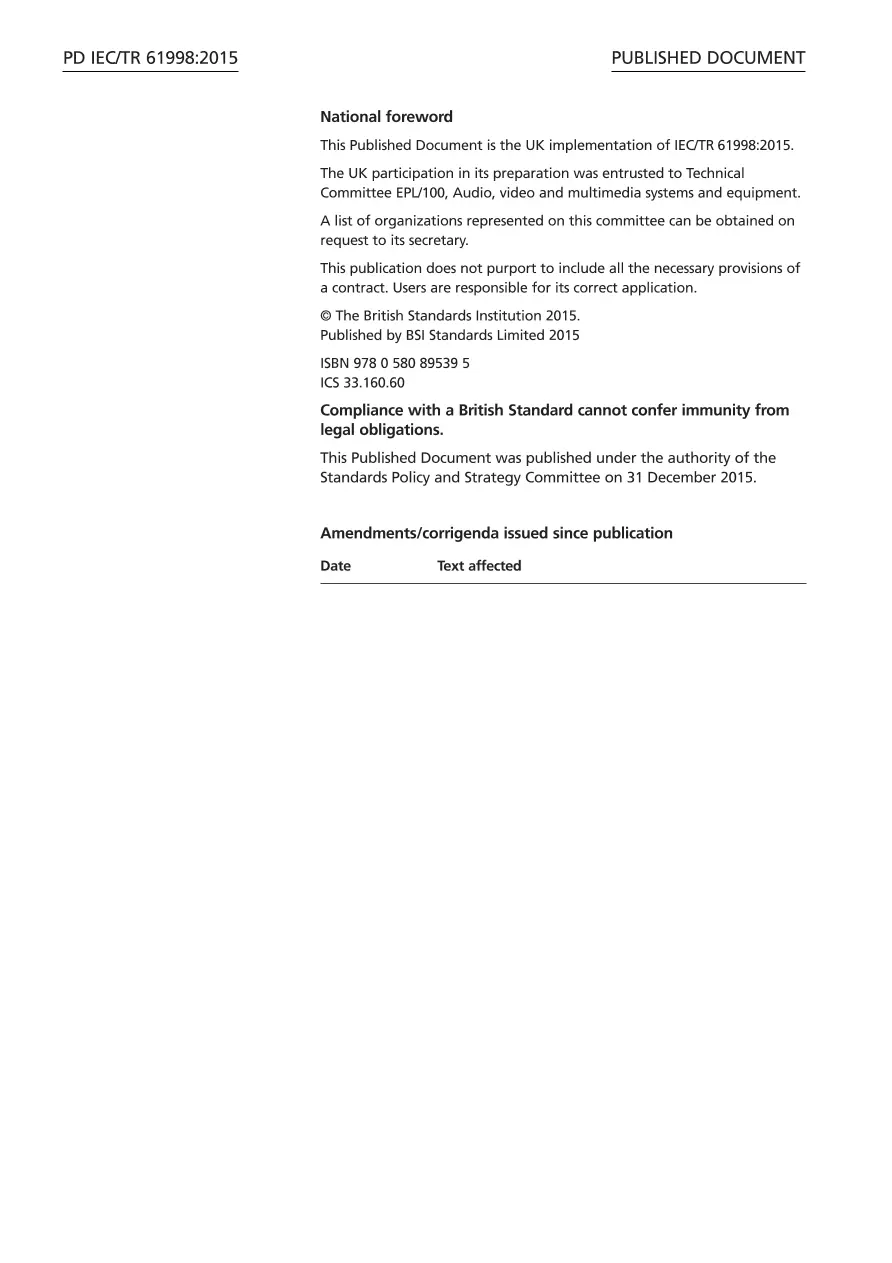 BS PD IEC/TR 61998:2015 BS PD IEC/TR 61998:2015 pdf