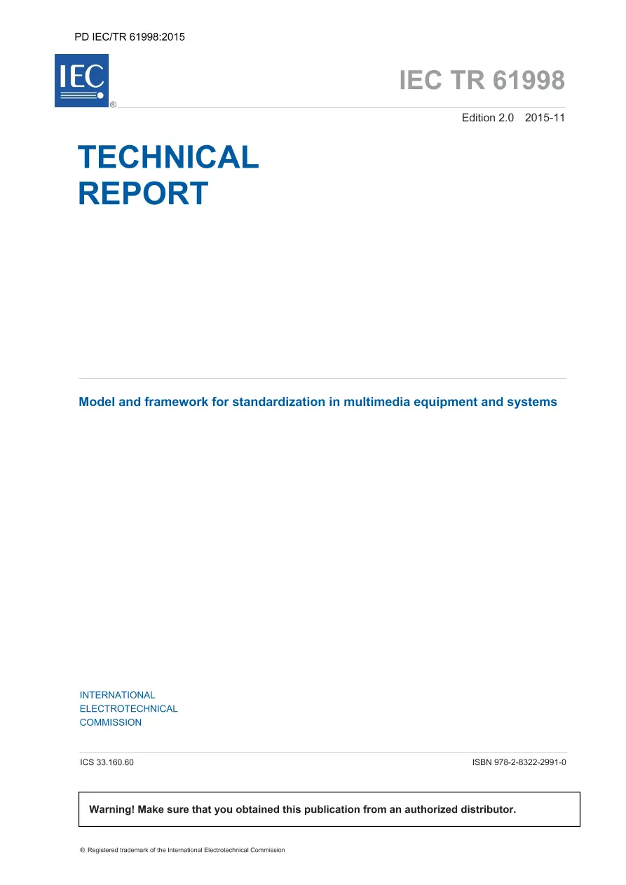 BS PD IEC/TR 61998:2015 BS PD IEC/TR 61998:2015 pdf