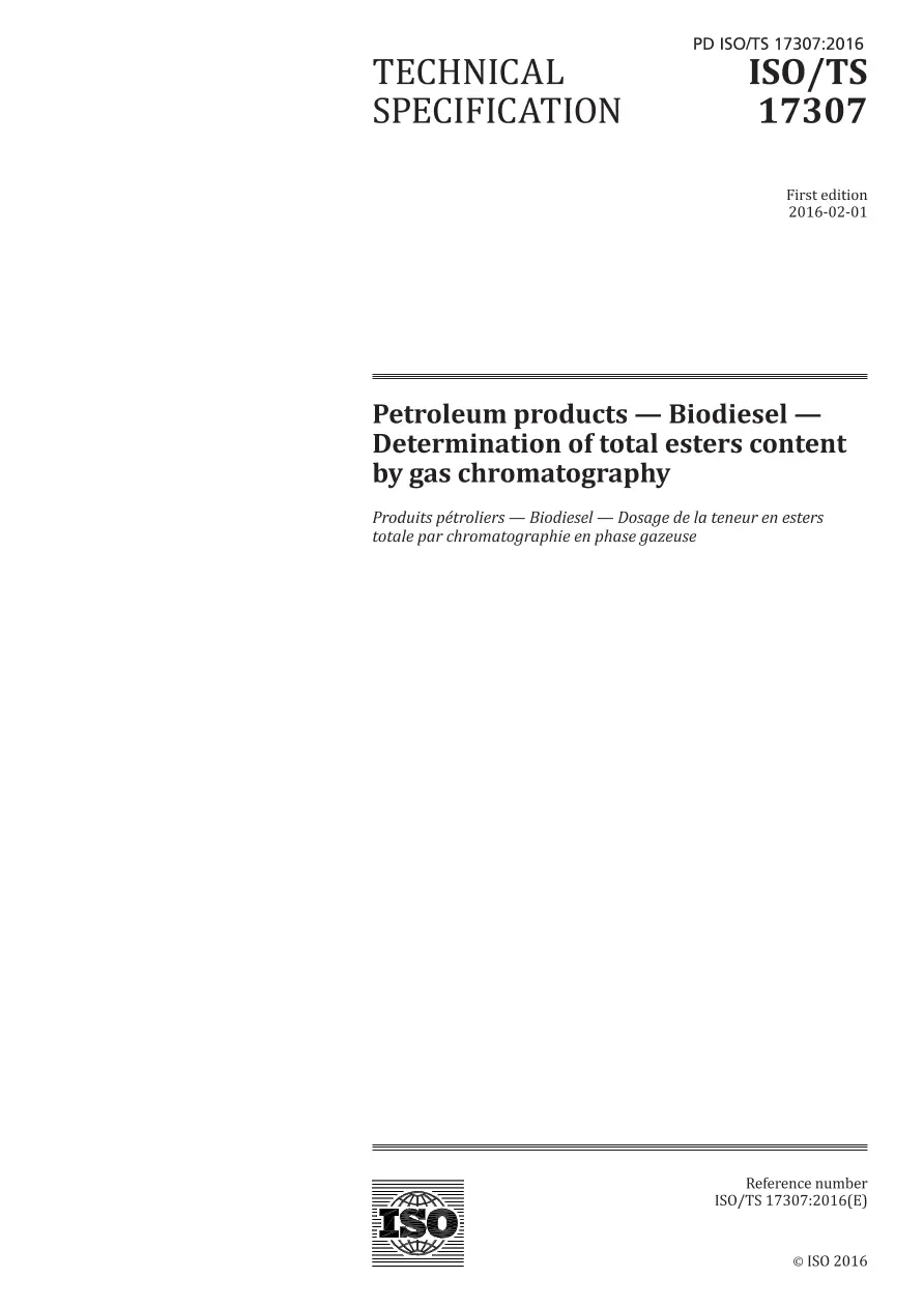 BS PD ISO/TS 17307:2016 BS PD ISO/TS 17307:2016 pdf