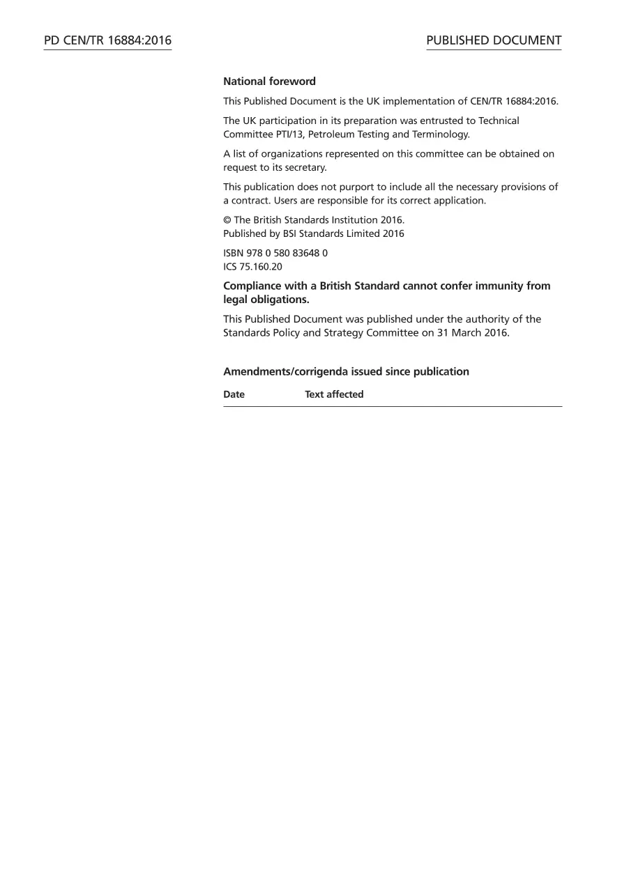 BS PD CEN/TR 16884:2016 BS PD CEN/TR 16884:2016 pdf