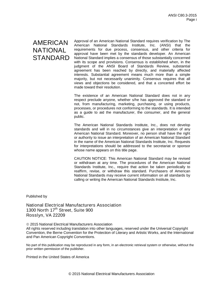 ANSI C80.3-2015 ANSI C80.3-2015 pdf