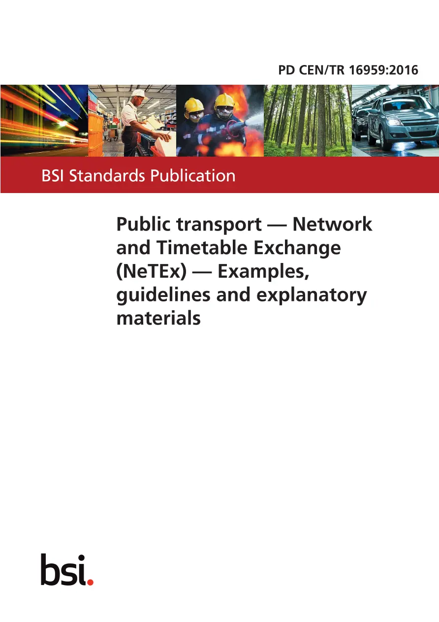 BS PD CEN/TR 16959:2016 BS PD CEN/TR 16959:2016 pdf