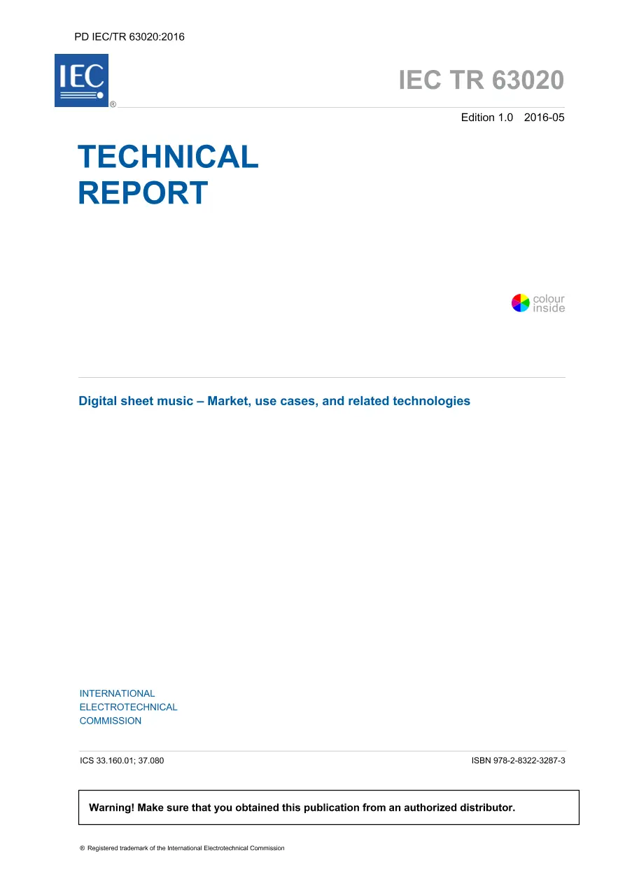 BS PD IEC/TR 63020:2016 pdf