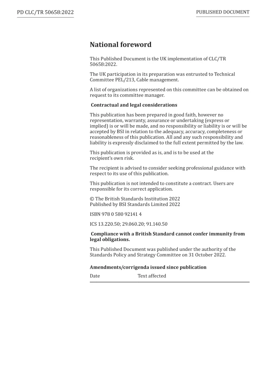 BS PD CLC/TR 50658:2022 BS PD CLC/TR 50658:2022 pdf