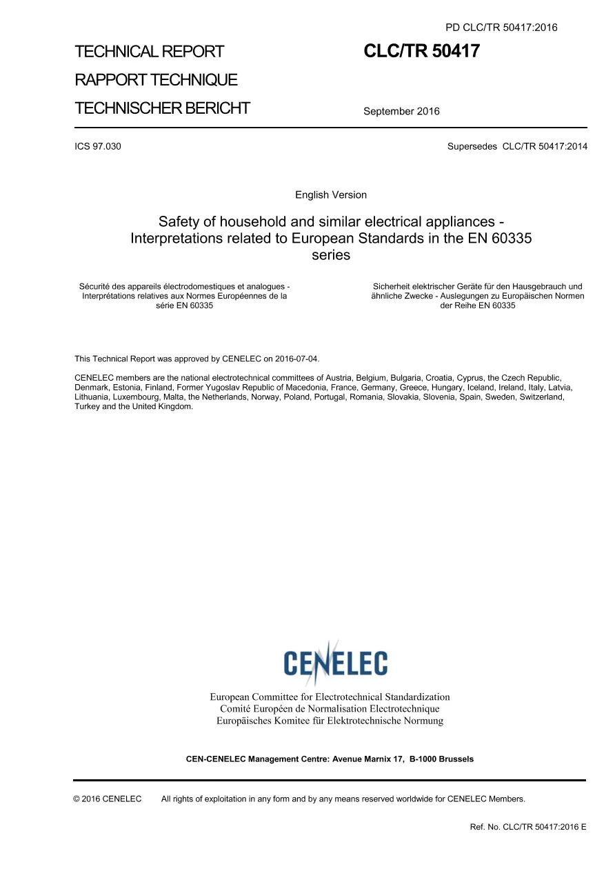 BS PD CLC/TR 50417:2016 BS PD CLC/TR 50417:2016 pdf