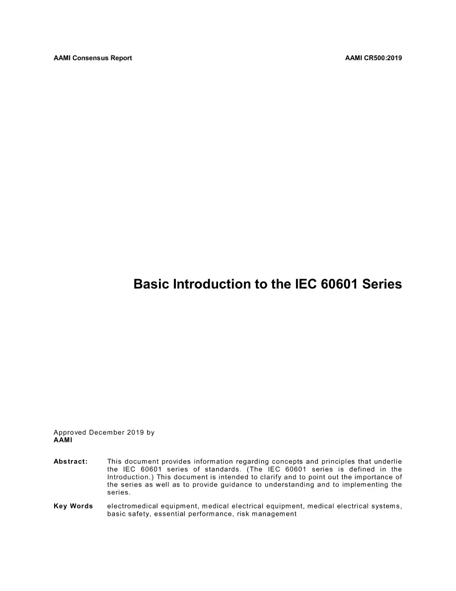 AAMI CR500:2019 AAMI CR500:2019 pdf